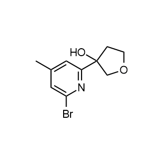 3-(6-溴-4-甲基吡啶-2-基)四氢呋喃-3-醇结构式