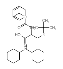 N-cyclohexylcyclohexanamine; 2-phenylmethoxycarbonylamino-3-tert-butylsulfanyl-propanoic acid结构式