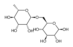 6-O-(6-deoxy-alpha-L-mannopyranosyl)-beta-D-glucose结构式
