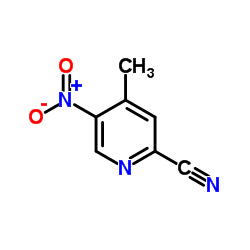 2-氰基-4-甲基-5-硝基吡啶结构式