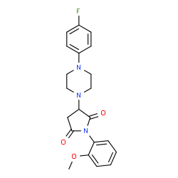 3-(4-(4-fluorophenyl)piperazin-1-yl)-1-(2-methoxyphenyl)pyrrolidine-2,5-dione结构式