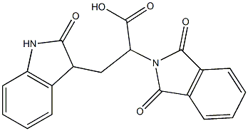 α-(1,3-Dihydro-1,3-dioxo-2H-isoindol-2-yl)-2,3-dihydro-2-oxo-1H-indole-3-propionic acid Structure