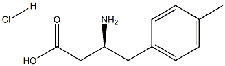 (S)-3-氨基-4-(对甲苯基)丁酸盐酸盐结构式