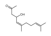 (Z)-4-hydroxy-6,10-dimethylundeca-5,9-dien-2-one结构式