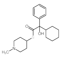 2-cyclohexyl-2-hydroxy-1-[(1-methyl-4-piperidyl)sulfanyl]-2-phenyl-ethanone结构式