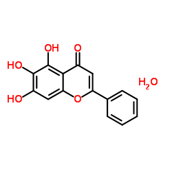 黄芩素一水合物结构式