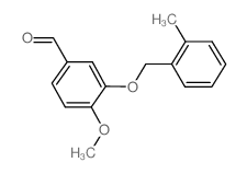 4-甲氧基-3-[(2-甲基苄基)氧基]苯甲醛结构式