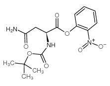 2-硝基苯基N2-{[(2-甲基-2-丙基)氧基]羰基}天冬氨酰胺酸酯结构式