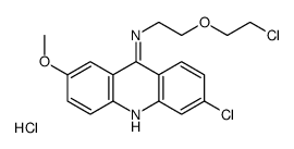 2-(2-chloroethoxy)ethyl-(6-chloro-2-methoxyacridin-9-yl)azanium,chloride Structure