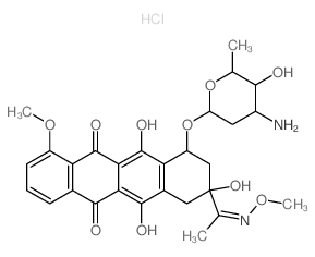 Daunomycin, O-methyloxime, mono-hydrochloride structure