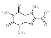 1,3,7-trimethyl-8-nitro-purine-2,6-dione Structure
