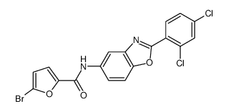 5-bromo-N-[2-(2,4-dichlorophenyl)-1,3-benzoxazol-5-yl]furan-2-carboxamide Structure