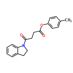 4-(2,3-Dihydro-indol-1-yl)-4-oxo-butyric acid p-tolyl ester结构式