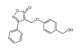 3-((4-(羟基甲基)苯氧基)甲基)-4-苯基-1,2,5-噁二唑 2-氧化物结构式