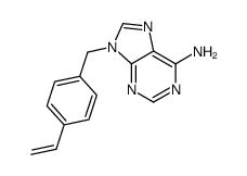 9-[(4-ethenylphenyl)methyl]purin-6-amine结构式