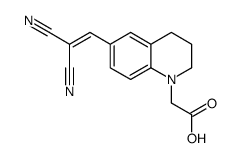 N-羧甲基-6-(2,2-二氰基乙烯基)-1,2,3,4-四氢喹啉结构式