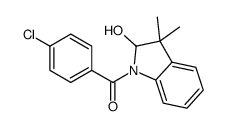 (4-chlorophenyl)-(2-hydroxy-3,3-dimethyl-2H-indol-1-yl)methanone结构式