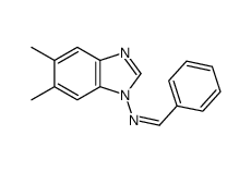 (Z)-N-(5,6-dimethylbenzimidazol-1-yl)-1-phenylmethanimine结构式