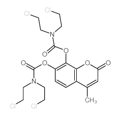 [7-[bis(2-chloroethyl)carbamoyloxy]-4-methyl-2-oxo-chromen-8-yl] N,N-bis(2-chloroethyl)carbamate structure