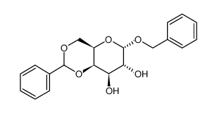 苄基 4,6-O-亚苄基-alpha-D-吡喃半乳糖苷结构式