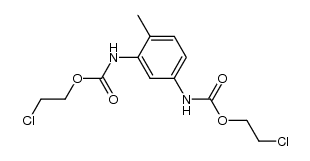 N,N'-(4-methyl-m-phenylene)-bis-carbamic acid bis-(2-chloro-ethyl ester)结构式