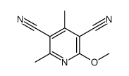 3,5-Pyridinedicarbonitrile,2-methoxy-4,6-dimethyl-(9CI) structure