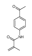 N-(4-acetylphenyl)-2-methylprop-2-enamide结构式