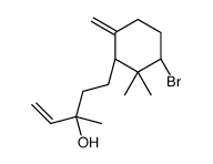 3-Bromo-α-vinyl-α,2,2-trimethyl-6-methylenecyclohexane-1-propanol结构式