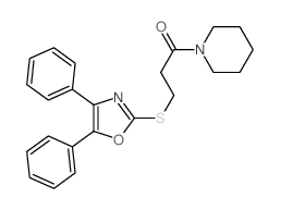 1-Propanone,3-[(4,5-diphenyl-2-oxazolyl)thio]-1-(1-piperidinyl)- Structure