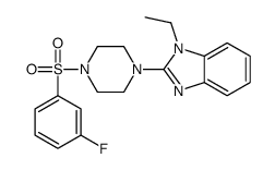 Piperazine, 1-(1-ethyl-1H-benzimidazol-2-yl)-4-[(3-fluorophenyl)sulfonyl]- (9CI)结构式