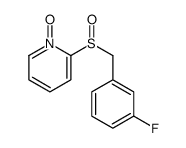 2-[(3-fluorophenyl)methylsulfinyl]-1-oxidopyridin-1-ium Structure