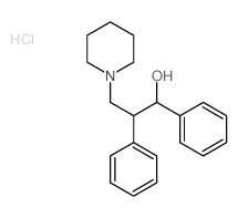 1-Piperidinepropanol,a,b-diphenyl-, hydrochloride (1:1)结构式
