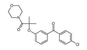 2-[3-(4-chlorobenzoyl)phenoxy]-2-methyl-1-morpholin-4-ylpropan-1-one Structure