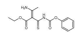 2-(1-amino-ethylidene)-N-phenoxycarbonyl-3-thio-malonamic acid ethyl ester结构式