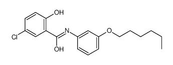 5-chloro-N-(3-hexoxyphenyl)-2-hydroxybenzamide结构式