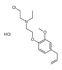 2-chloroethyl-ethyl-[2-(2-methoxy-4-prop-2-enylphenoxy)ethyl]azanium,chloride Structure