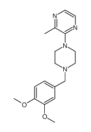 2-[4-[(3,4-Dimethoxyphenyl)methyl]piperazin-1-yl]-3-methylpyrazine Structure