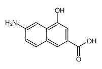 6-氨基-4-羟基-2-萘羧酸结构式