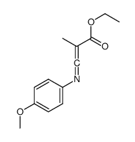 ethyl 3-(4-methoxyphenyl)imino-2-methylprop-2-enoate Structure