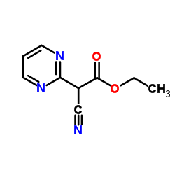 Ethyl 2-cyano-2-(pyrimidin-2-yl)acetate structure