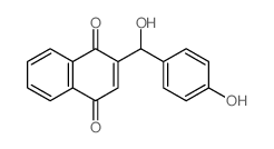 2-[hydroxy-(4-hydroxyphenyl)methyl]naphthalene-1,4-dione Structure