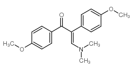3-二甲基氨基-1,2-双(4-甲氧基苯基)-2-丙烯-1-酮结构式