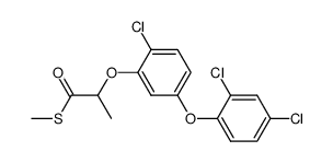 2-[2-Chloro-5-(2,4-dichloro-phenoxy)-phenoxy]-thiopropionic acid S-methyl ester Structure