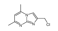 2-(chloromethyl)-5,7-dimethylimidazo[1,2-a]pyrimidine结构式