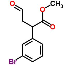 Methyl 2-(3-bromophenyl)-4-oxobutanoate结构式