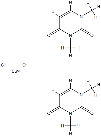 Copper,dichlorobis(1,3-dimethyl-2,4(1H,3H)-pyrimidinedione-O4)-, (SP-4-1)- (9CI) Structure