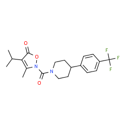 Piperidine,1-[[3-methyl-4-(1-methylethyl)-5-oxo-2(5H)-isoxazolyl]carbonyl]-4-[4-(trifluoromethyl)phenyl]- (9CI)结构式