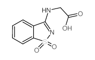 (1,1-二氧代-1H-1lambda*6*-苯并[d]异噻唑-3-氨基)-乙酸结构式