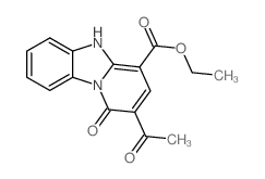 ethyl 2-acetyl-1-oxo-5H-pyrido[1,2-a]benzimidazole-4-carboxylate结构式