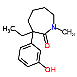 3-乙基六氢-3-(3-羟基苯基)-1-甲基-2H-氮杂卓-2-酮结构式